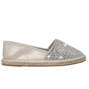 New LONDON RAG Women's Rikki Gold Embellished Slip-On Flat Espadrilles  8